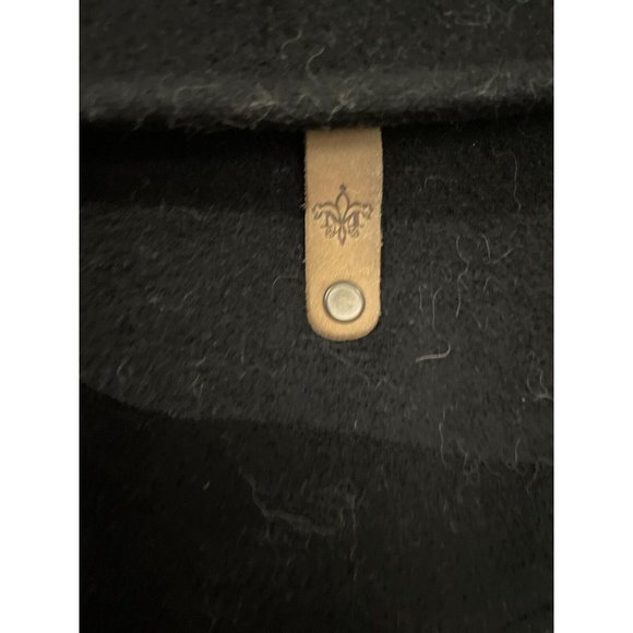 Mackage Womens Wool cashmere High Collar leather Trench Coat Black XS, no belt - Picture 10 of 16